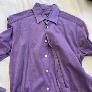 ETON purple pique shirt, long sleeve